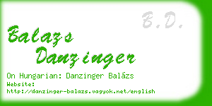 balazs danzinger business card