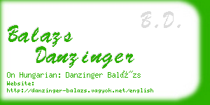 balazs danzinger business card